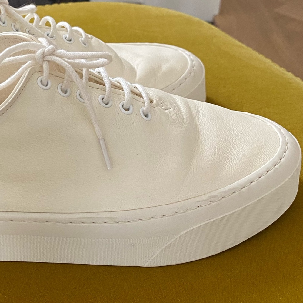 THE ROW MARIE H WHITE LEATHER SNEAKERS - Picture 4 of 4